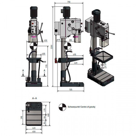 OPTIMUM DH32GS cтанок вертикально-сверлильный